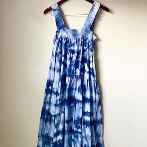 Purple Tie-Dye Summer Maxi Dress